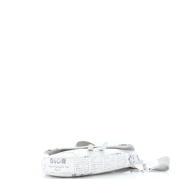 Christian Dior Daniel Arsham Saddle Crossbody Bag Printed Leather Print, White - Picture 4 of 9